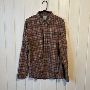 Mens LL Bean Long Sleeve Cresta Hiking Shirt Medium Regular